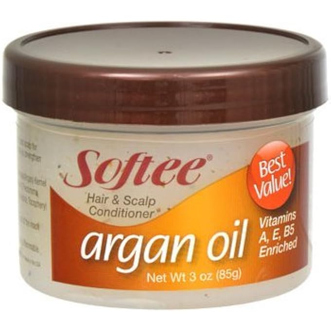 Softee LOT OF 4 JARS OF ARGAN OIL HAIR & SCALP CONDITIONER 3 OZ/EACH JAR - Image 2